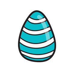 Painted easter egg doodles color hand drawn - 755528365
