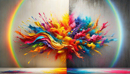 color explosion art background