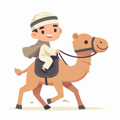cute Muslim characters during the holy month
