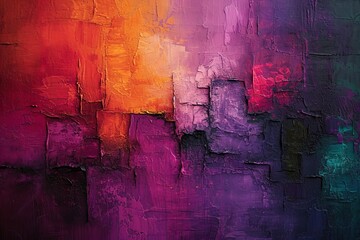 Harmonious Abstraction: Color and Emotion - obrazy, fototapety, plakaty