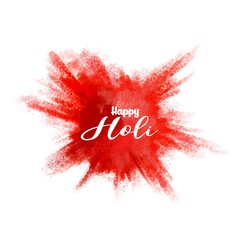 Happy Holi festival red color splash design