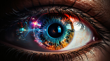 A laser vision correction of multicolor human eye
