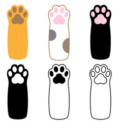 6パターンの猫の足