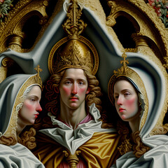 Holy Saint, Oil Painting - 755531931