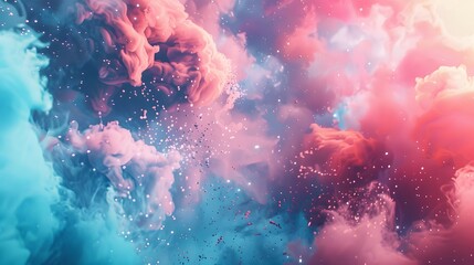 Colorful Bright smoke float up, background Abstract smoke misty fog isolated on background. copy space, wallpaper. 