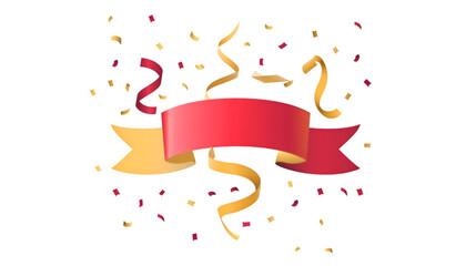 Money back guarantee red ribbon banner isolated on a transparent background