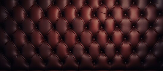 A close-up view of a brown leather upholster showcasing intricate textures and vintage-inspired design. The combination of leather and fabric materials creates a unique aesthetic background.