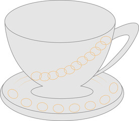 illustration of tea cup vector design on a white background