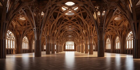 wooden hall and center architecture
