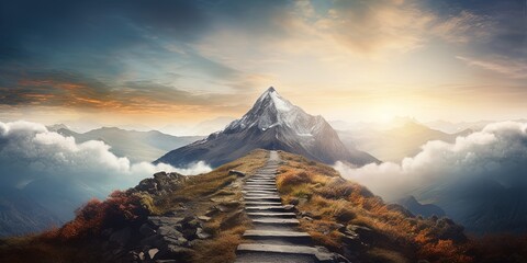 Path to mountain top