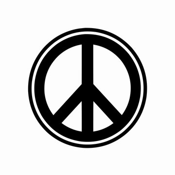 Peace sign on white background