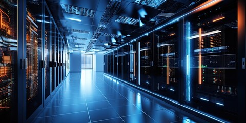 Data center in high operation.