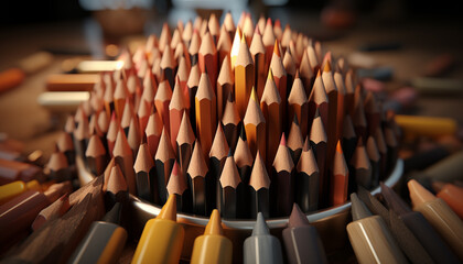 a bunch of pencils together. - Powered by Adobe