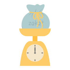 Muslim Pay Zakat Vector