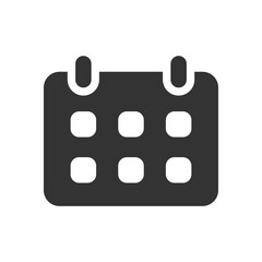 Calendar glyph vector icon isolated Calendar stock vector icon for web, mobile app and ui design