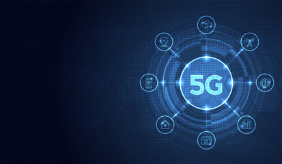 5G technology wireless data transmission, high-speed internet in abstract. Information flow modern network connection concept background. global connection and internet network concept. vector design.