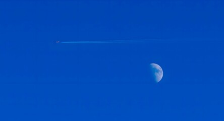 Plane and moon Background