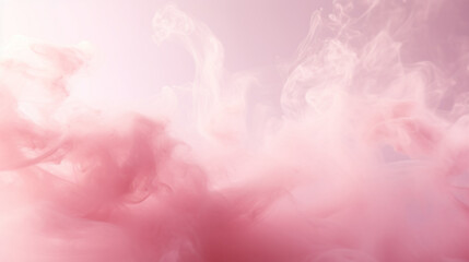 Abstract Pink Clouds on Pastel Background