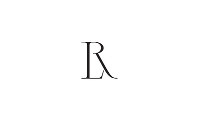 LR, RL, R , L Abstract Letters Logo Monogram