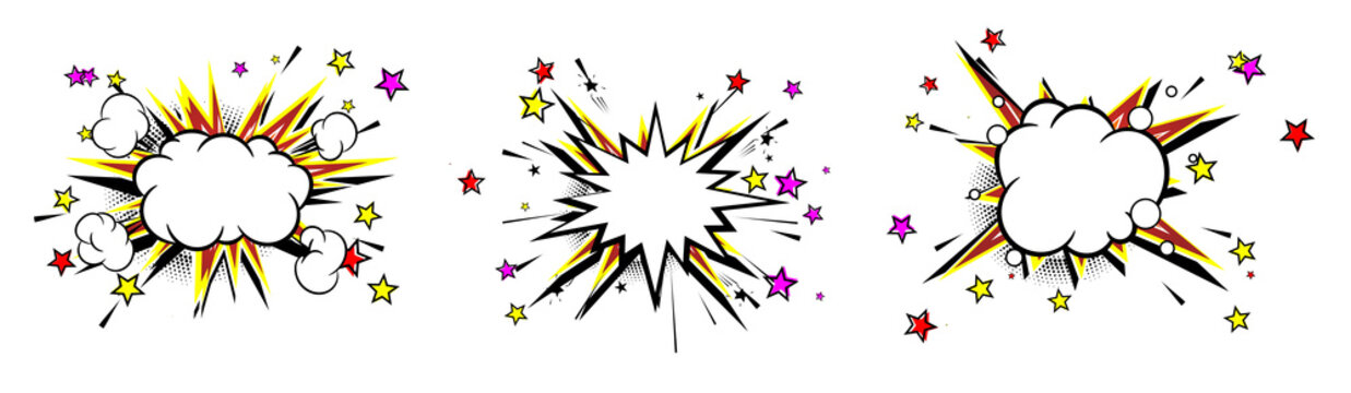 Comic Boom Explosion Bubble Star