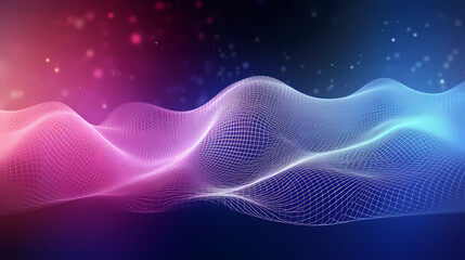 Abstract wavy lines, abstract futuristic background with colorful glowing neon lights