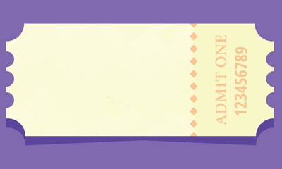 
Watercolor yellow ticket template with space for your text
