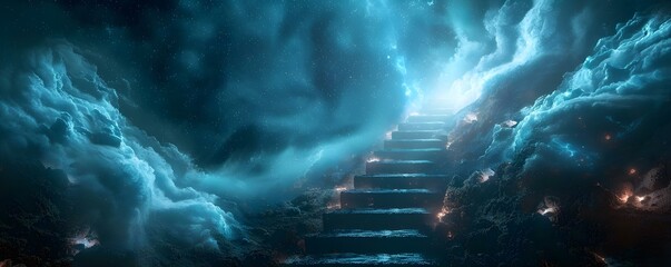 Enlightenments ladder spiritualitys path to heavenly realms . Concept Spirituality, Enlightenment, Heavenly Realms, Path to Enlightenment, Emotional Wellness