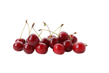 PNG,ripe cherry fruits, isolated on white background