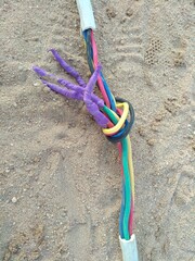electricity cable problem on the beach