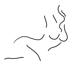 female line art illustration for your design