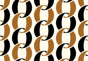 Dikişsiz geometrik zincir deseni. Vektör illüstrasyonu.	