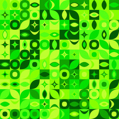 Colorful geometrical mosaic pattern background - abstract vector graphic design