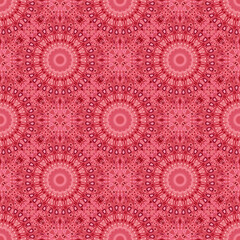 Geometrical flower mandala ornament pattern - spiritual bohemian oriental floral seamless vector background graphic design