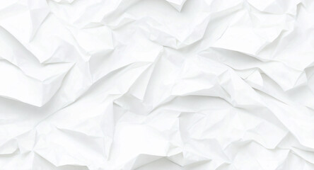 Obraz premium Crumpled white paper effect background. Crumple white paper texture background.