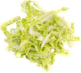 Heap of Chopped Chinese Cabbage, Napa Cabbage or Wombok