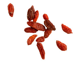 Dried barberry isolated, goji berries, dehydrated wolfberry