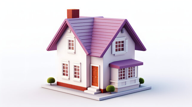 Home icon 3d rendering