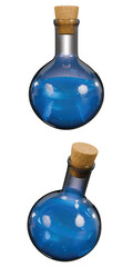 3D Isolated Blue Potion