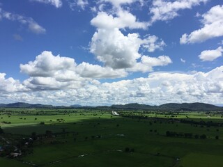 Obraz premium The fields with clouds