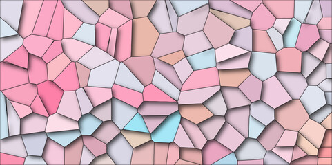 Beautiful multicolor crystallized polygon background. abstract light colorful stone tile pattern with shadow. modern wallpaper, trendy simple minimal geometric background abstract mosaic backdrop.