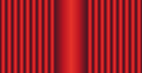 Illustration of luxurious red theater curtains, evoking anticipation for a grand stage performance or elegant event.