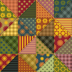 patchwork background with different patterns