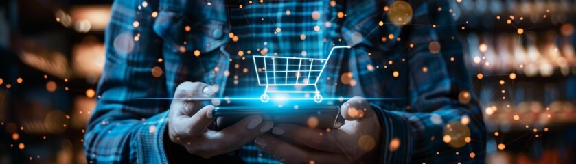 E-commerce pioneer navigates through a digital marketplace