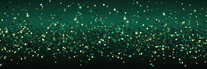Confetti on green background