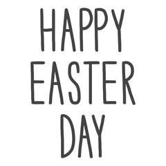 Happy easter day minimal simply font hand writing with transparent