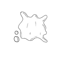 Hand drawn cosmetic nail polish blot  in sketch style. Doodle engraving cosmetics. Vector makeup illustration