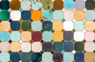 Color Tiles Background, Colored Stone Flooring, Retro Mosaic Tile, Vintage Terrazzo Wall