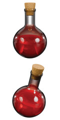 3D Isolated Red Potion