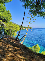 Beautiful coast of Brac, Croatia.
