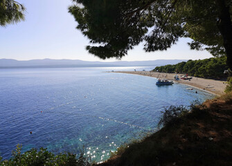 Beautiful coast of Brac, Croatia.